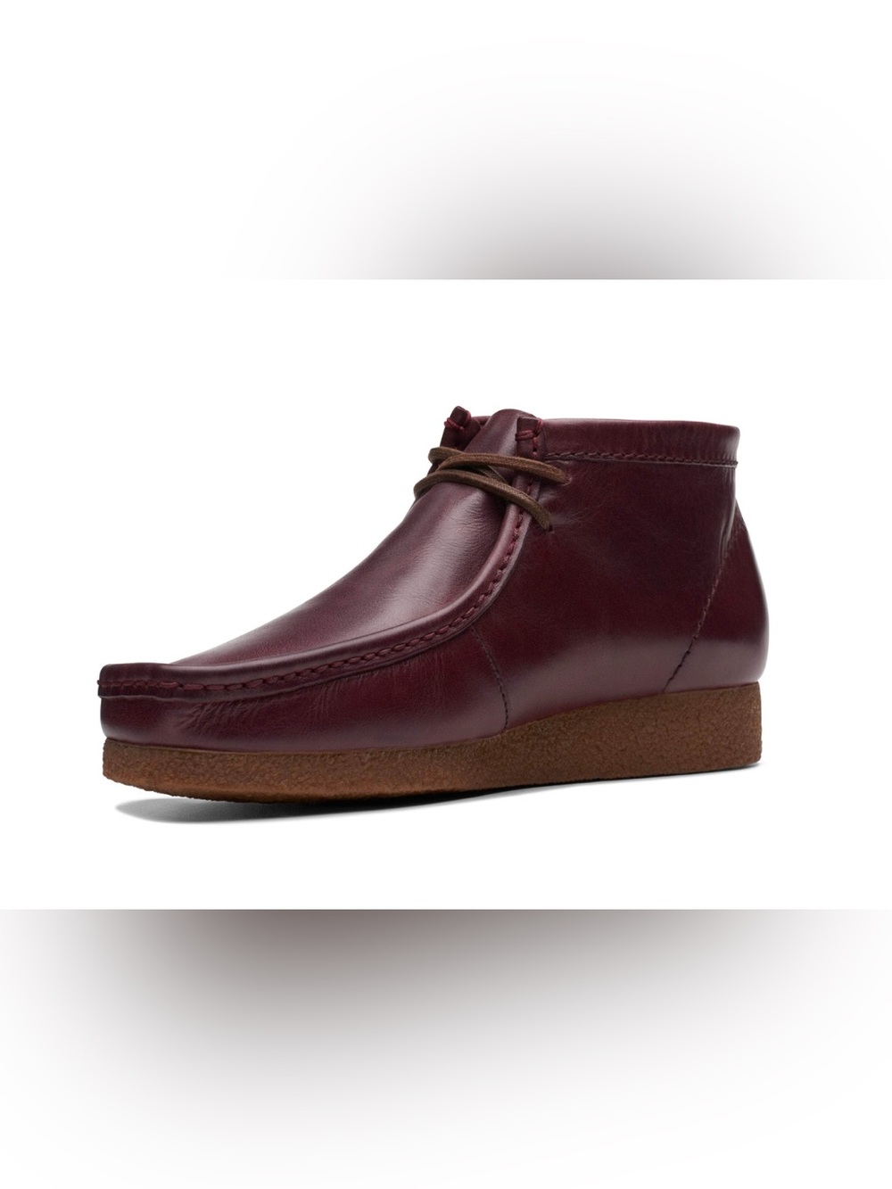 Clarks Men's Burgundy Leather Chukka Boots
